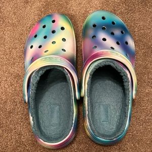 Tie dye crocs